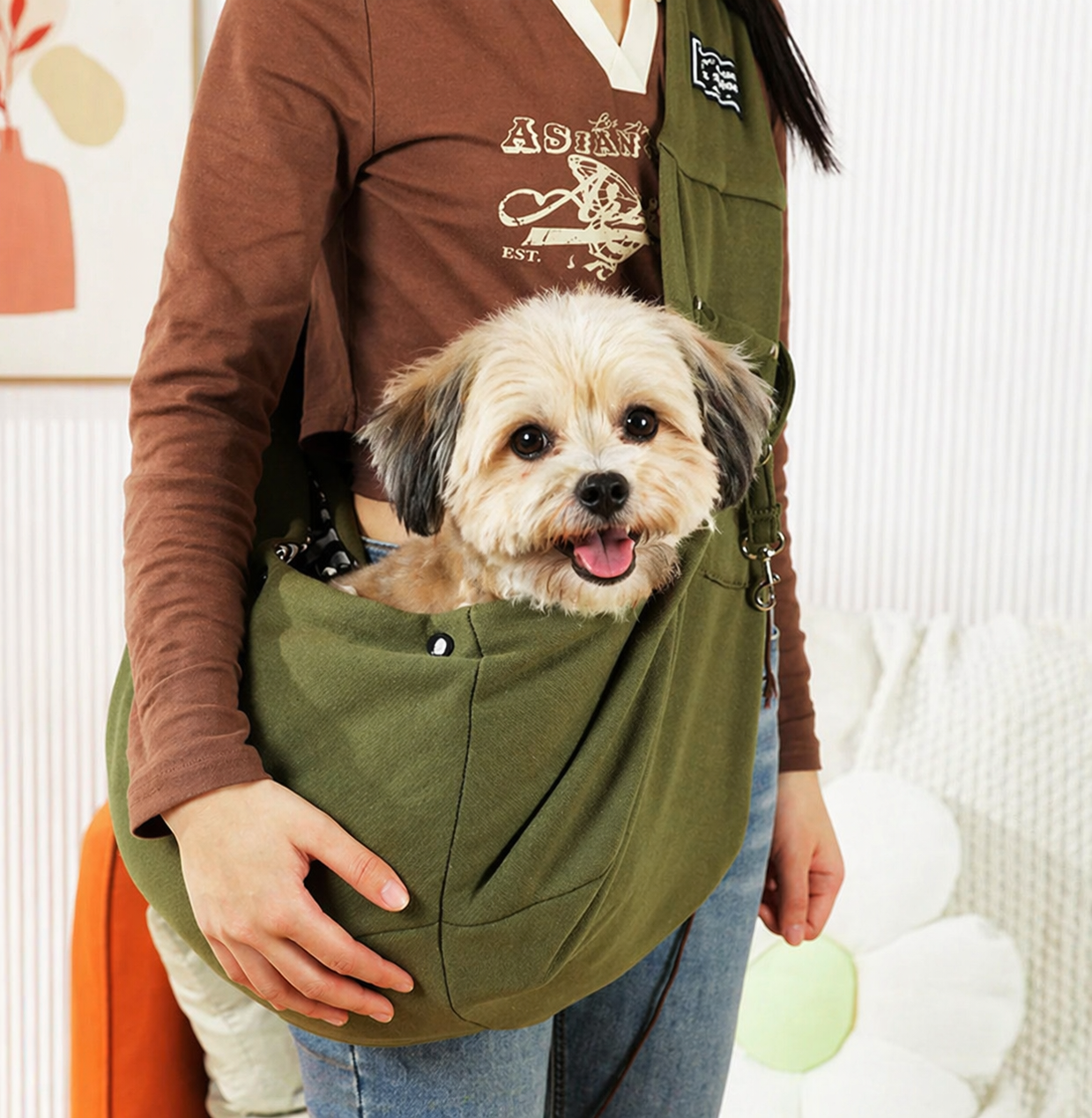 Sac de transport confortable pour chien – Bandoulière réglable