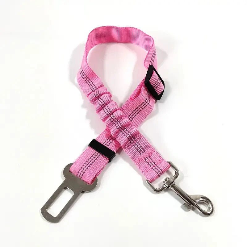 Ceinture de sécurité pour chien avec harnais en nylon réglable, sangle élastique pour voiture