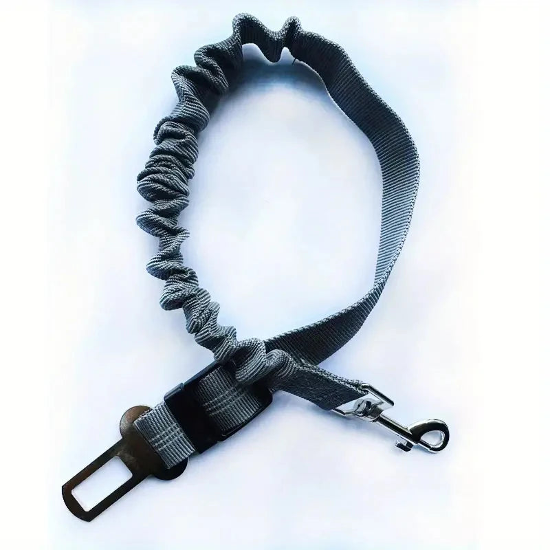 Ceinture de sécurité pour chien avec harnais en nylon réglable, sangle élastique pour voiture