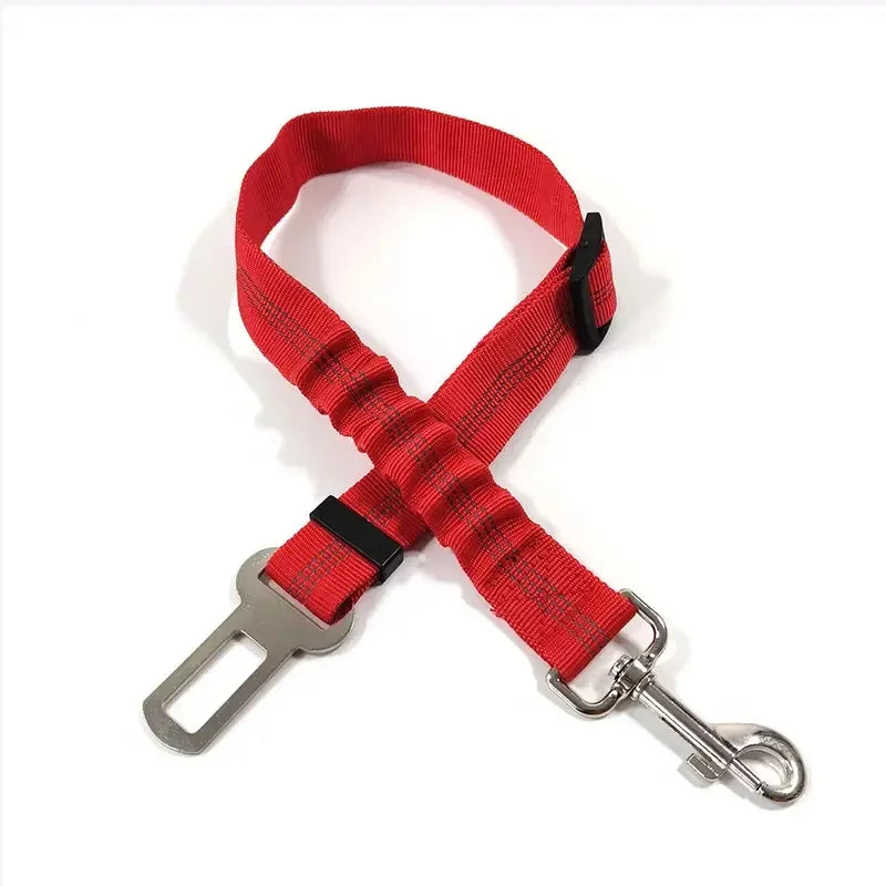 Ceinture de sécurité pour chien avec harnais en nylon réglable, sangle élastique pour voiture