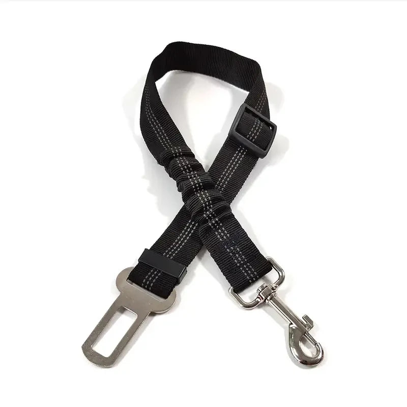 Ceinture de sécurité pour chien avec harnais en nylon réglable, sangle élastique pour voiture