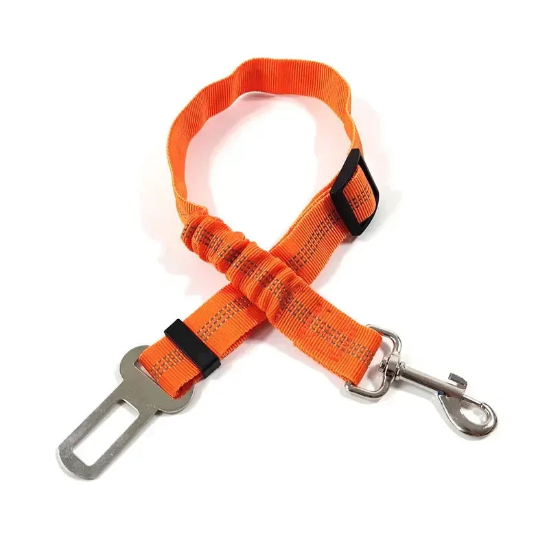 Ceinture de sécurité pour chien avec harnais en nylon réglable, sangle élastique pour voiture